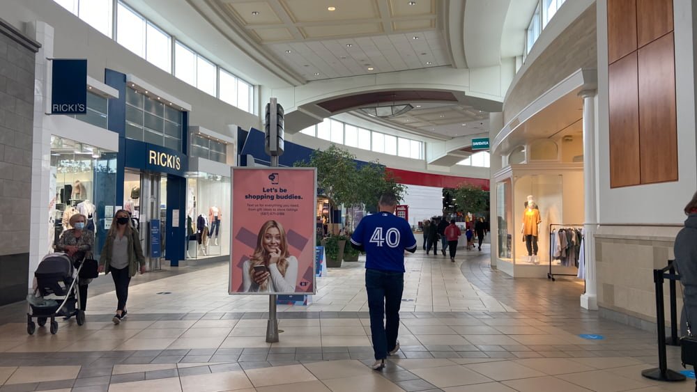 General corridor in south west section at CF Market Mall