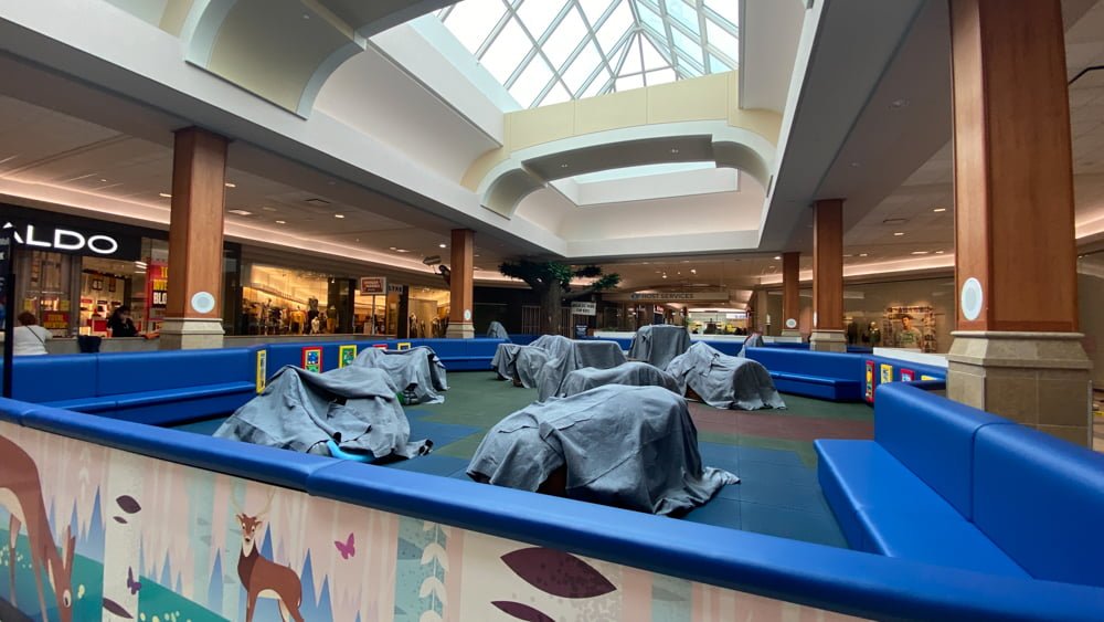 Children's play area closed due to COVID-19 at CF Market Mall
