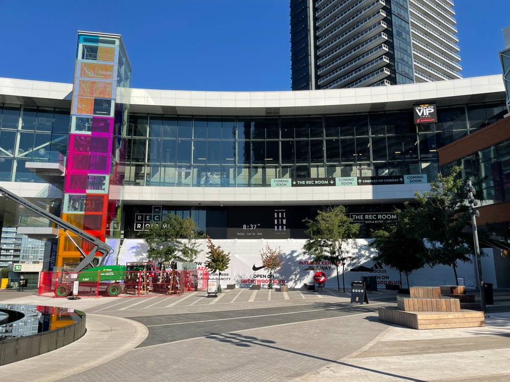Exterior of The Rec Room from Town Centre Plaza