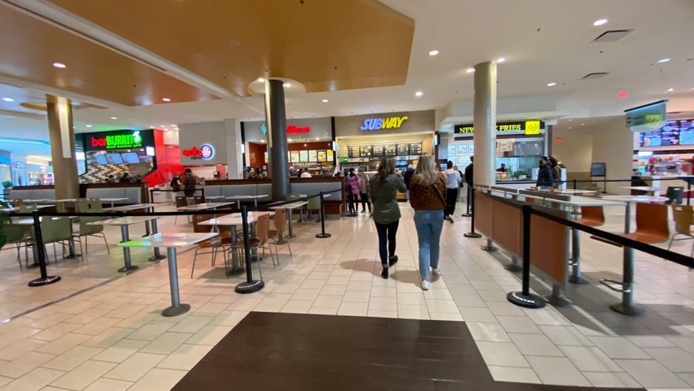 Food court at SouthCentre Mall in Calgary