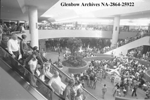 Southcentre shopping mall opening, Calgary, Alberta