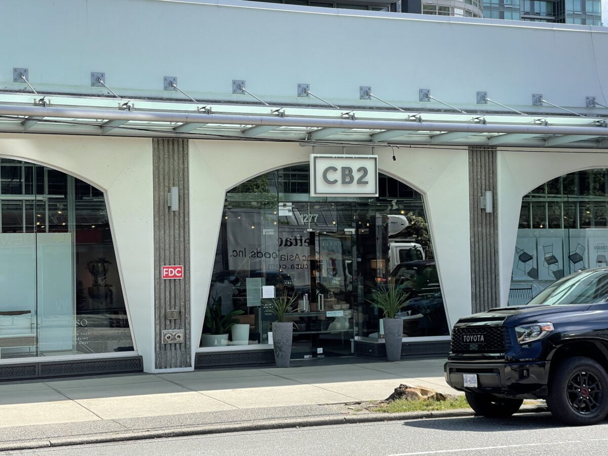 CB2 on Robson Street in downtown Vancouver