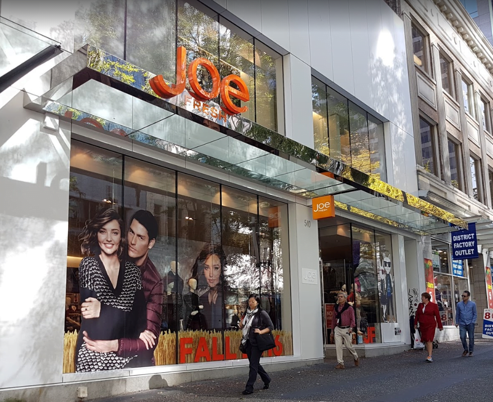 Former Joe Fresh location in September 2016