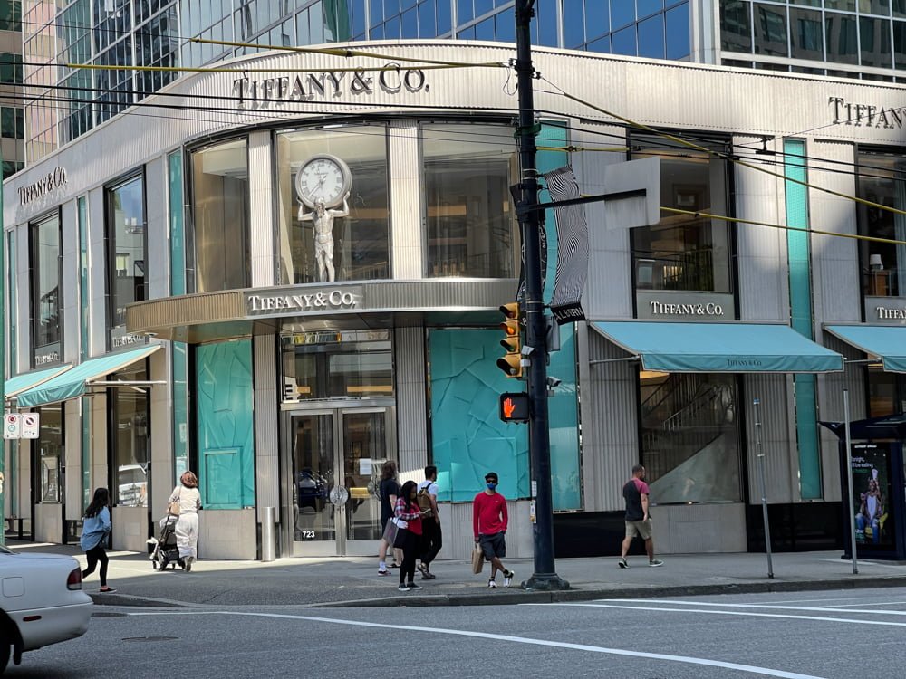 Tiffany & Co. on Alberni Street in Vancouver (June 2021)
