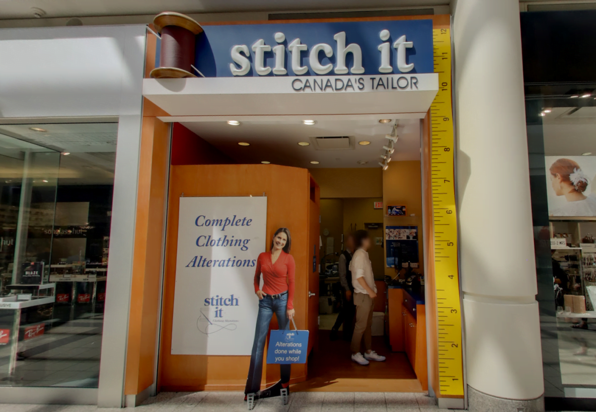 Former location of Stitch It Tailor at Metropolis at Metrotown June 2018)