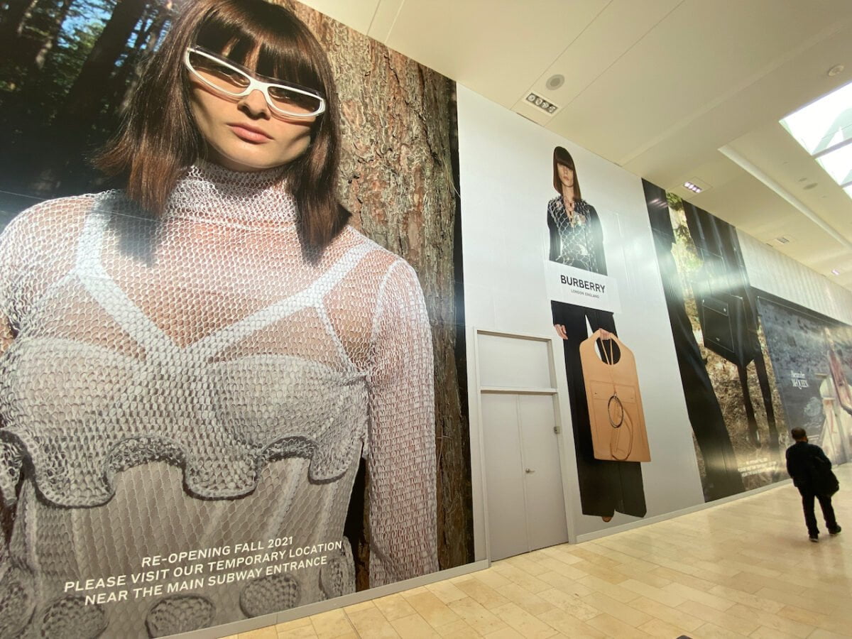 Burberry Construction at Yorkdale Shopping Centre