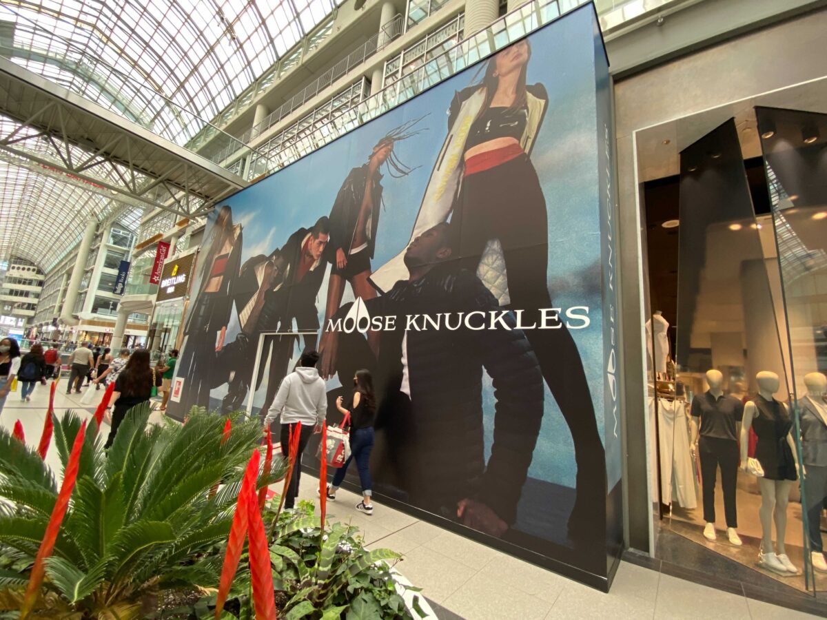 Moose Knuckles Construction at CF Toronto Eaton Centre