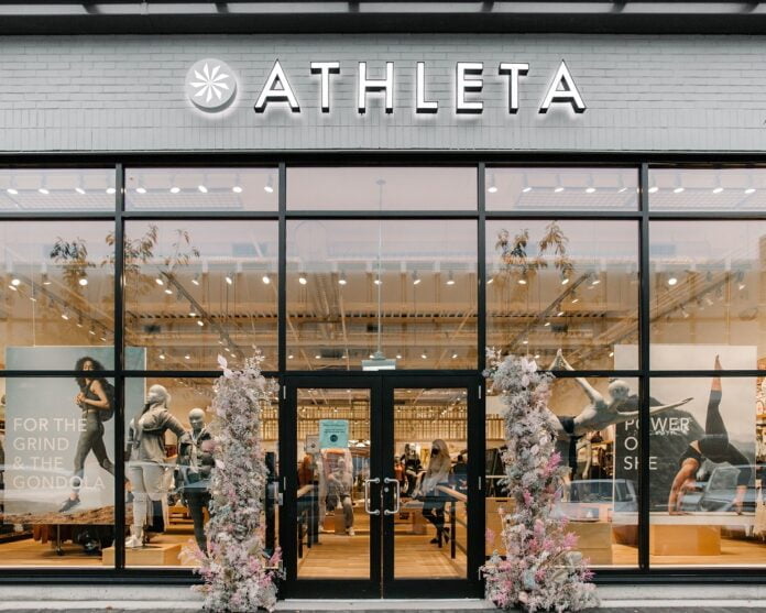 AthletaVAN_Exterior Main entrance of Athleta at Park Royal Shopping Centre in West Vancouver, BC.