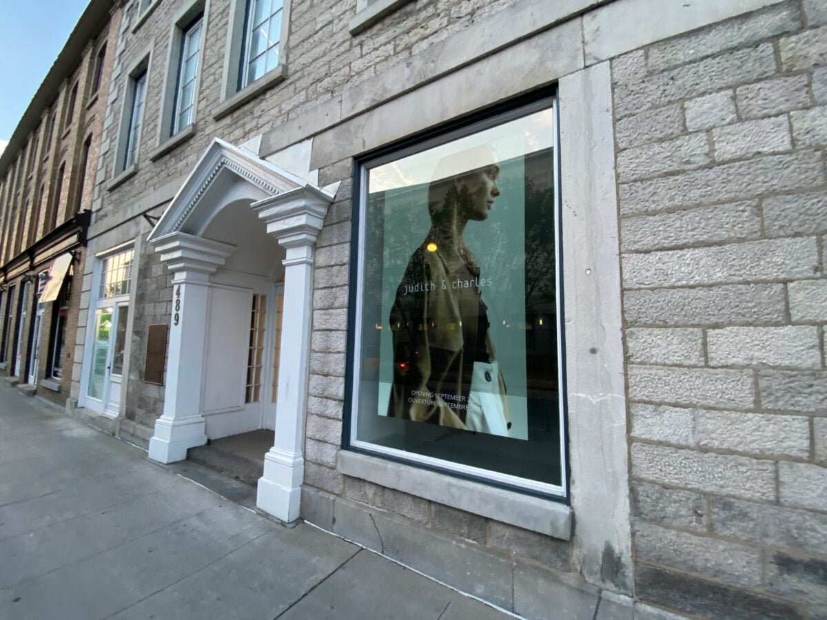 Construction Hoarding of Judith & Charles at 493 Sussex Dr in Ottawa