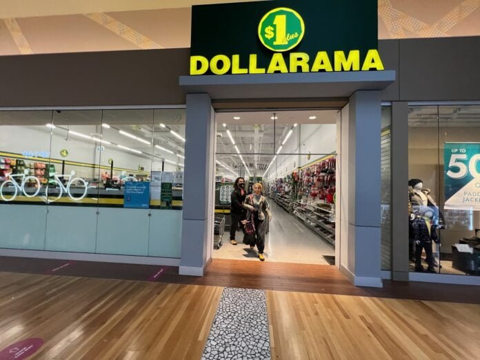 Dollarama at Tsawwassen Mills in Delta, BC (December 2021). Photo: Lee Rivett.