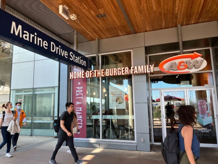 A&W/Pret a Manger at Marine Gateway in Vancouver