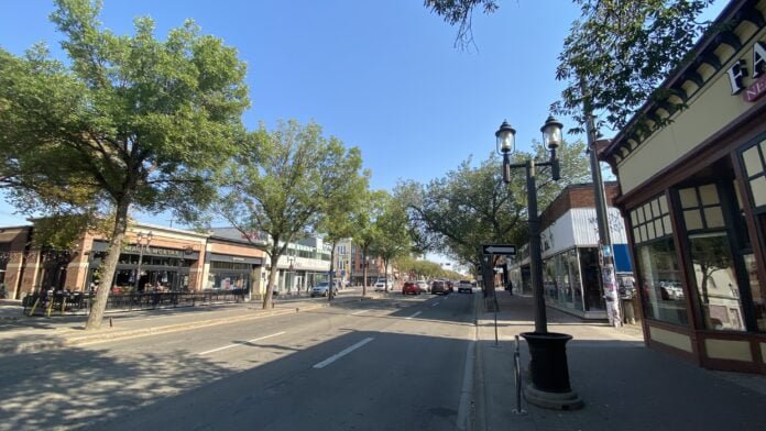 Whyte Ave in Edmonton between 104 and 105th