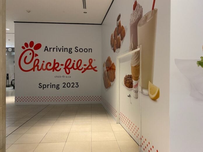 Future Chick-fil-A at CF Toronto Eaton Centre