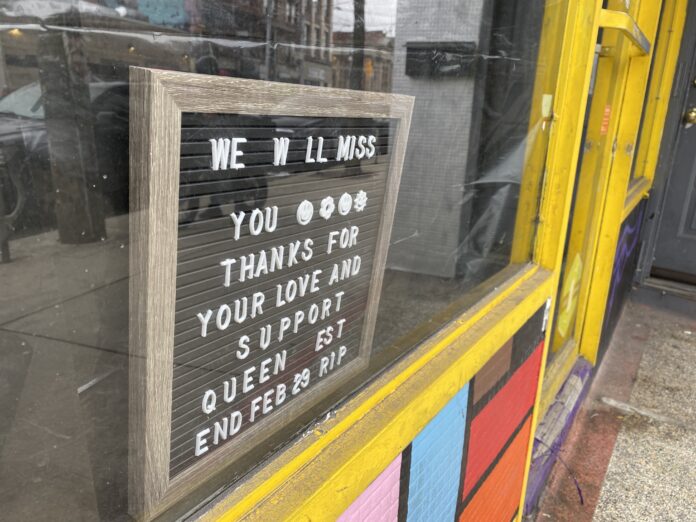Shuttered Retailer at 633 Queen Street West