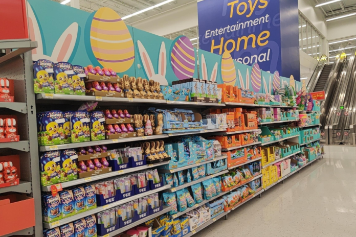 Easter Seasonal Section at Walmart in Richmond, BC