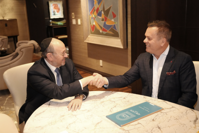 Mark Mandelbaum, Chairman of Lanterra Developments with Michael Dabic, co-owner of Salt Grass & Rare Mark Mandelbaum, Chairman of Lanterra Developments with Michael Dabic, co-owner of Salt Grass & Rare