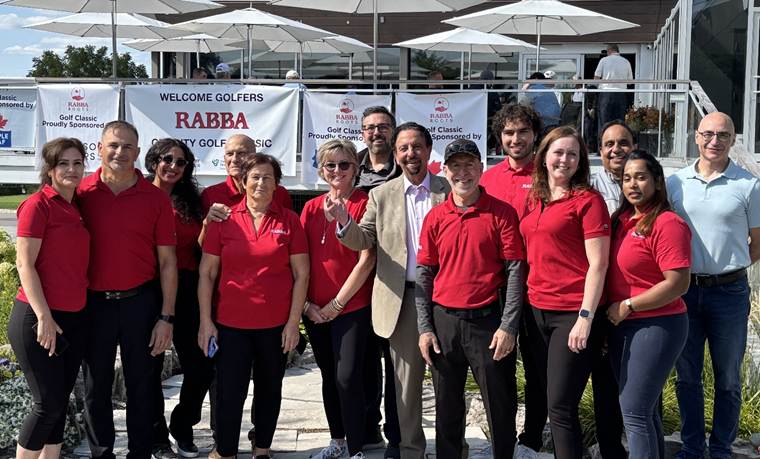 Jack and Rick Rabba with Rabba Fine Foods team at the Rabba Roots Community Giving Program Golf Tournament.
