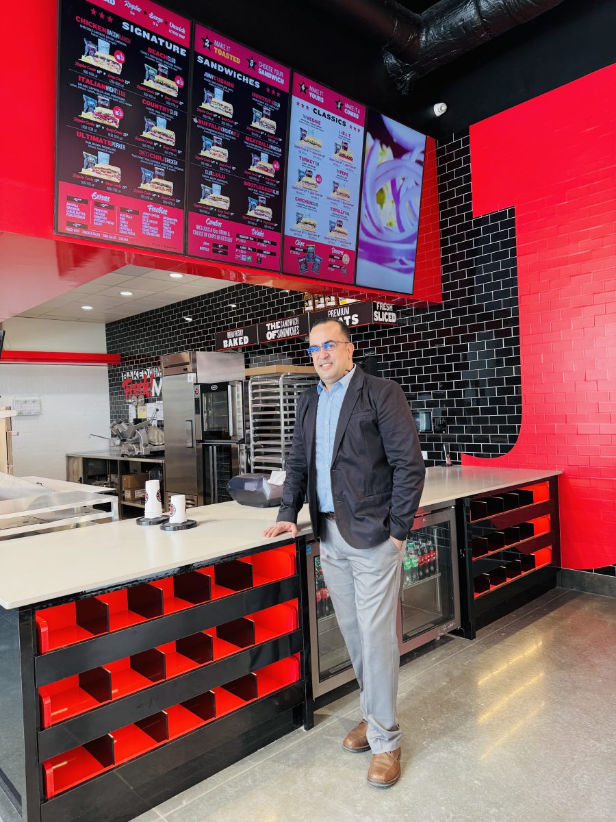 Manager Salim Malaeb at Jimmy John's in Edmonton