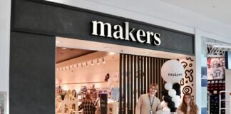 Founders Adam and Veronica Sharanewych pictured outside the new store in Midtown Mall