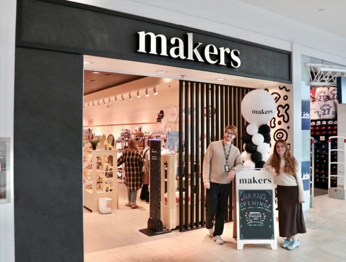 Founders Adam and Veronica Sharanewych pictured outside the new store in Midtown Mall