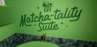 Oatly turned Toronto’s Ossington Avenue into a monochromatic Matcha Hotel Suite Oatly photo